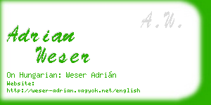 adrian weser business card